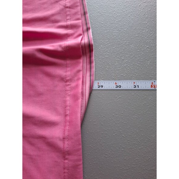 Antigua Polo Golf Shirt L Pink Striped  Short Sleeve Preppy Beach Vacation - Picture 7 of 7